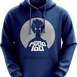 dudeme Mob Psycho 100 Shigeo Kageyama Silver Unisex Unisex Anime Hoodie for Men & Women 100% Cotton Naruto, Jujutsu Kaisen, Goku, Gojo, Bleach Anime Printed Hoodies-picture-42