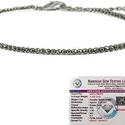 Raw Pyrite Anklet for Women | Spiritual Jewellery for Women | Stone of Money, Protection & Power | (Raw Pyrite Anklet, 1) Best Gift Items-image-5