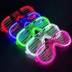 FAVELA 5 PCS LED Light Goggles For Night Party and Birthday Return Gifts For Adults and Teenagers | flashing light Neon goggles For Kids Theme Party | light up glasses for kids. (Pack OF 5).-image-75