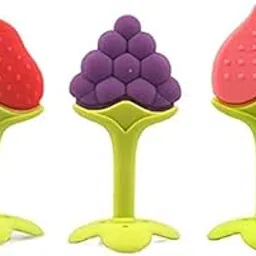 Gilli Shopee Newborn Baby Fruit Shape Silicone Teether Teether for 6 to 12 Months Baby BPa Free (Combo Pack of 3)-picture-22