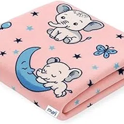 PWI Supersoft Baby Blanket Wrapper for Newborn | 30x40 inches | Lightweight AC Blanket for 0-2 Years | Ultra Soft & Skin-Friendly | Pack of 1 -Peach-image-5