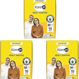 KareIn Overnight Adult Diapers, Medium, Waist Size 76-114 cm (30"- 45") Sarada Medical-picture-26