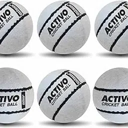 jaspo Activo Super Cricket Tennis Ball Light Weight 80 to 85 Grams, high Bounce, Durable, Developed with Innovative Technique, Unique Design, Match Quality, 66 mm Diameter (Pack of 6, White)-picture-16