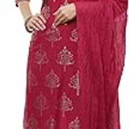 biba Women Cotton Floral Foil Printed Straight Suit Set-picture-29