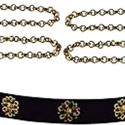 vidhya kangan Waist Chain kamarbandh size-44 inch Material Velvet Stone stud Elegant Traditional Waist Chain kamarbandh/kamarbandhfor Women and girls Adjustable & Lightweight Design (sku-bro2983)-picture-41