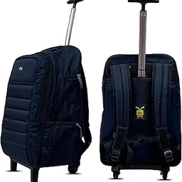 i. b. h IBH 40L Wheel Trolley Rolling Backpack Convertible 15.6-inch Laptop Sleeve Waterproof Light-Weight Pocket Roller Cover Aluminum Rod Luggage Bag Trolley Bag for Office Travel-picture-28