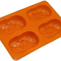Silicone 4 Cavity Oval Shape Soap Mould Cake Mould Chocolate Soap Mould Baking Mould (Multicolor) PK-01-picture-46