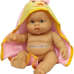 RISHI QUALITY Silicone/Rubber Baby boy Doll Toy. Rotatable Legs Arms with Removable Clothes. Length -15 CM. for Birthday Gift, Birthday Return Gift.(Small)-picture-30