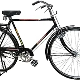 Hercules Roadster Bicycle Popular Singham Single Speed Desi Cycle Suitable Age 9+Years (Black, 22)-image-5