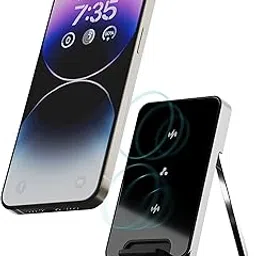 Ambrane 15W Wireless Charger with Stand | Fast Charging Pad with Digital Display & Alarm for iPhone 14/13/12, Galaxy S23/S22/S21, AirPods with Attached Cable, Phone Holder (Powerpod Pro, Black)-picture-46