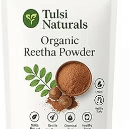 Tulsi Naturals 100% Pure Reetha Powder (Soapnut) | Natural Hair Cleanser & Shampoo | Organic, Chemical-Free Conditioning & Dandruff Control (100g)-image-86