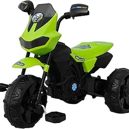 Musical Tricycle for Kids Toddler Trike Headlight, Music, Eva Wheels & Curved Seat and Backrest Push Along Pedal Trike for 15 Months to 3 Years (Green)-picture-23