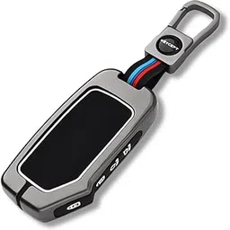 Keycept™ Metal Alloy Key Cover Compatible for Kia Seltos 2024 2023 Facelift HTX | Sonet Facelift | Carens X Line 4 Button Smart Key with Keychain (Type M1).-picture-17