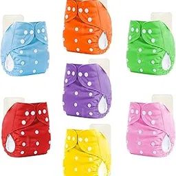 Giftollo Reusable Cloth Diapers with Insert Pads – Washable, Adjustable, Leak-Proof Diapers for Babies – Multi Colors (Multi Pack) (3)-picture-31