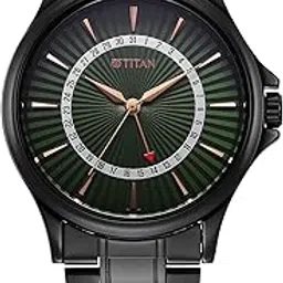 Titan Karishma Quartz Analog with Date Green Dial Stainless Steel Strap Watch for Men-picture-21