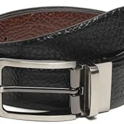 teakwood leathers Men Texture Finish Black & Brown Leather Reversiable Belt Leather Belt for Men Adjustable | Comfortable Fit 2 Colours Leather Belt for Men | T_BT_729-picture-50