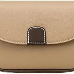 Women Sling Bag Trendy PU Leather Sling Bag for Women with Zip Closure & Detachable Strap-image-2