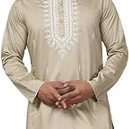 jompers Men's Collar Embroidered & Sequin Kurtas-picture-30