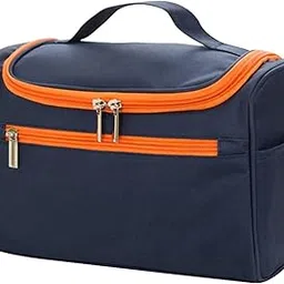 Nylon Compact Blue Cosmetic Bag - Zippered Makeup Organizer & Toiletry Pouch for Travel-picture-41