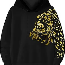 MYO-Kids Hooded T-Shirt – Boys & Girls Cotton Hoodie Tee | Full Sleeve Pullover Hooded T-Shirt for Kids | Casual Printed Hooded Top Sweatshirt | Stylish Wear Hoodie for Children-Pack of 1-picture-37