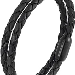 Wrist Band for Man, Leather Bracelet for Men with Magnetic Clasp, Mens Bracelet Hand Accessories for Gift Giving, Rope Bracelets for Men-image-2