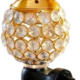 Prathna® Elegant Crystal Electric Kapoor Dani/Camphor Burner – Golden Diamond Design Aroma Diffuser for Home, Temple & Office-picture-59