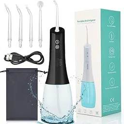 Water Dental Flosser for Teeth Oral Care Professional Dental Oral Cleaner for Braces Bridges, Cordless Rechargeable IPX7 Waterproof and 5 Modes, 400ML Flossing for Home Trave-image-76