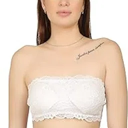 n-gal Women Lace Padded Bandeau Tube Top Bra-picture-14