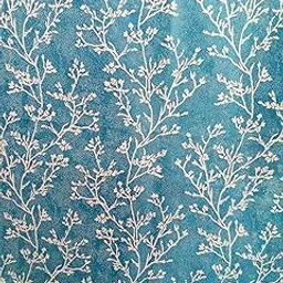 SB INDIA Polyester Printed Unstitched Cloth Fabric for Curtains Panel Curtain Printed Fabric Material (Aqua, 2 Meter)-picture-37