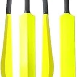 Rexzen Plastic Cricket Bat, Full Size Double Blade, 34" x 4.5", Heavy Duty Plastic, Yellow-picture-24
