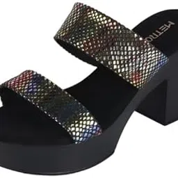 metro Women's Wedge Heel Sandals With Double Straps-picture-17