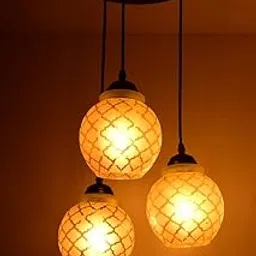 SIGNOTECH Contemporary Glass Pendant Chandelier | 3-Light For Living Room | Adjustable Cord Ceiling Lights | Ideal Home Decor For Bedroom, Living( Bulb Not Included)-picture-21