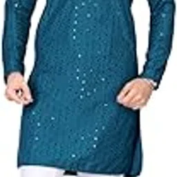 trustous Men's Premium Lakhnavi Embroidered Kurta-picture-55