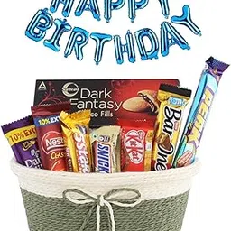 SFU E Com Tasty Chocolaty Gift Basket | Happy Birthday Foil Ballons Letters With Chocolate Gift Hamper | Birthda Chocolate Gift Combo | 340-picture-21