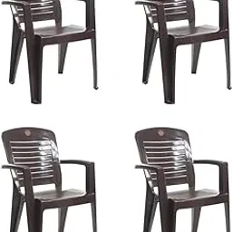 Cello Lumina Chair (Ice Brown, Set of 4) | Strong and Durable | Easy to Clean | Chair for Living Room, Bed Room, Kitchen, Office Room, Outdoor | 3 Years Warranty-picture-15