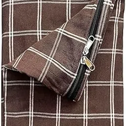 Shri Krishan kripa handloom Cotton 300TC Mattress Cover Single Bed. (Brown, 72x36x5)-picture-26