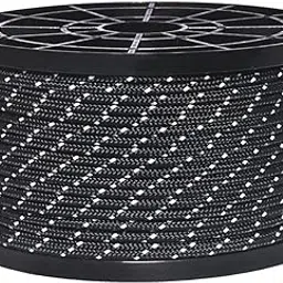 LOSA Piece Guyline Tent Rope Roll 55 Yard Reflective Guyline Tent Tarp Rope Cord Guide Sun Shade Black-picture-11
