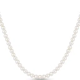 925 Sterling Silver Sleek Pearl Rose Gold Plating Necklace | Gift for Women & Girls | With Certificate of Authenticity and 925 Hallmark-image-0