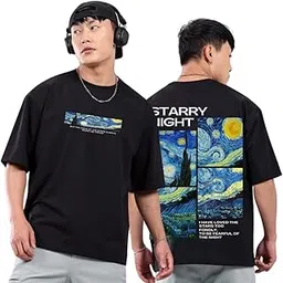 upclothing Van Gogh Starry Night Printed T-Shirt image 1