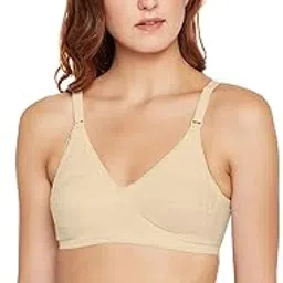 Women's Cotton Blend Wirefree Non-Padded Nursing Bra With Adjustable Straps-image-2