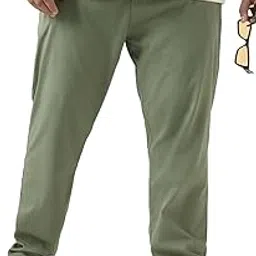 bewakoof Men's Solid Regular Fit Pure Cotton Plus Size Pant-picture-52