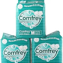 Comfrey Medium Adult Diapers (30 Pieces)-Pack of 3 image 1