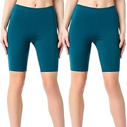 Cotton Boyshorts Cycling Shorts | Streachy Shorties Underskirt Safety Biker Shorts | Under Dresses for Women & Girls Underwear Panties | Regular and Plus Sizes Combo Pack - (Pack of 2)-image-1