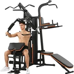 FEMIRO FITNESS Home Gym Multi Machine All-in-one equipment for Men & Women Workout Machine Chest Biceps Shoulder Back Triceps Legs Muscle Multiple Exercise at Home (HG-214 | Multi Premium With Bench)-picture-30