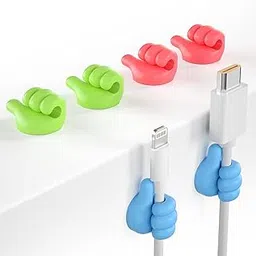 Thumb Wall Hook Multipurpose Holder, Thumbs Up Shape Silicone Creative Wall Hook, Multifunctional Thumb Hook Holder Cable Clip Organizer Key Hook Wall Hangers, Random Color, Pack of 10-image-58