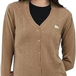 monte carlo Women Regular Fit Self Design V Neck Button Closure Full Sleeve Winter Cardigan|Cozy and Stylish Knitted Design | Sweater for Ladies | Cardigans Sweater for Women's (Pack of 1)-picture-12
