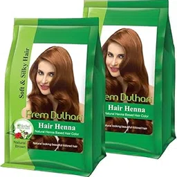 Prem Dulhan Hair Henna Natural Henna Based Hair Color |Natural Brown| -125 GRM (Pack of 2)-picture-16