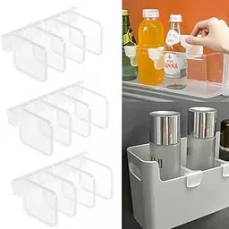 AstonAndia Fridge Storage Divider,Fridge Organiser For Sachet Seasoning Sauce Packet Space Saving Divider For Kitchen Desk Bathroom (Clear) (12)-picture-23