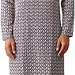 jompers Men's Sequin Embroidered Pure Cotton Kurta with Pyjamas-picture-23