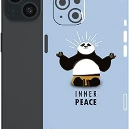 AtOdds Mobile Skin Sticker Wrap | Compatible for iPhone 15 | Scratchproof Matte Finish | Full Coverage for All Sides & Camera Protection (Peace)-picture-22
